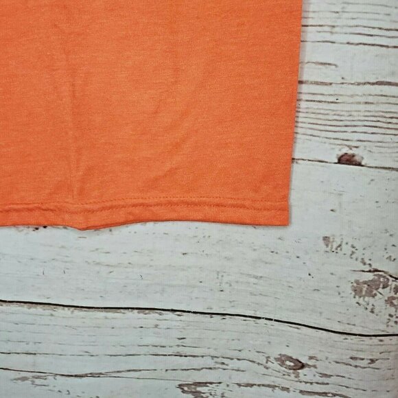 Gildan Softstyle Large Kids Peach T-Shirt | 65% Poly 35% Cotton Ring Spun - Picture 5 of 9